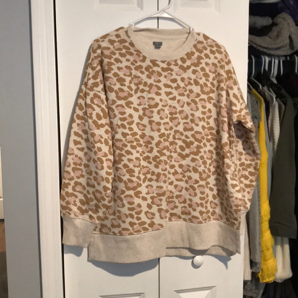 AERIE Oversized Desert Sweatshirt in Heather Frost